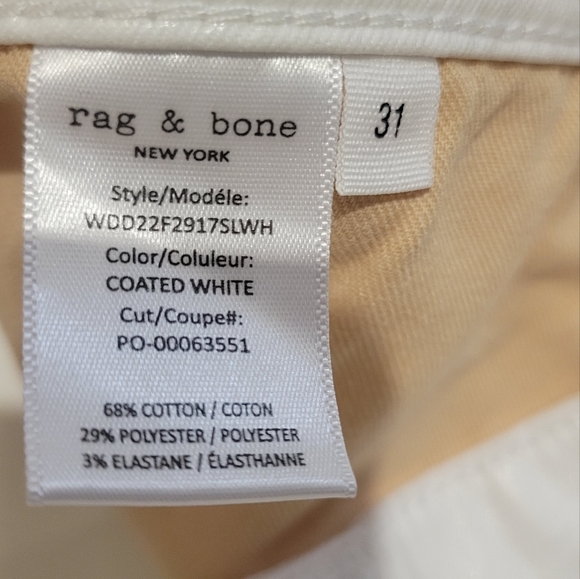 Rag & Bone Casey Coated High-Rise Ankle Flare Jeans SZ 31 - Picture 4 of 7
